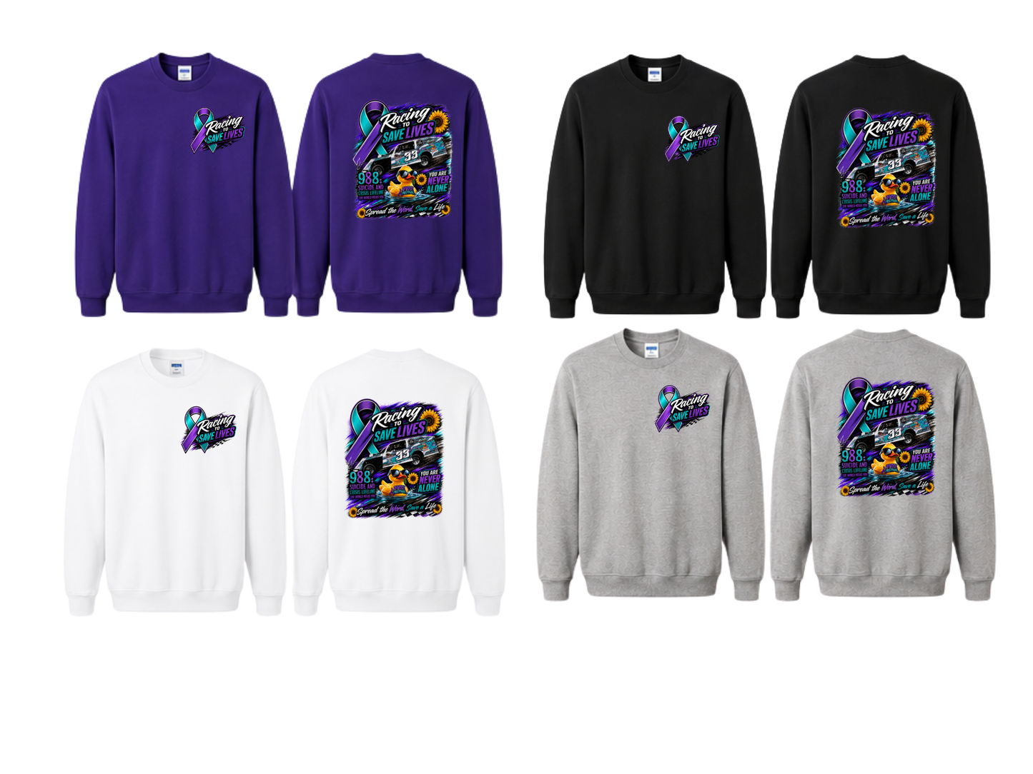 Racing to Save Lives Crewneck