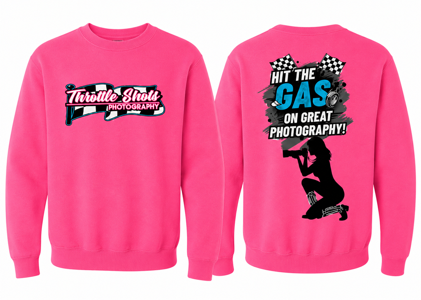 Throttle Shots Photography™ Port & Company Crewneck Sweatshirt