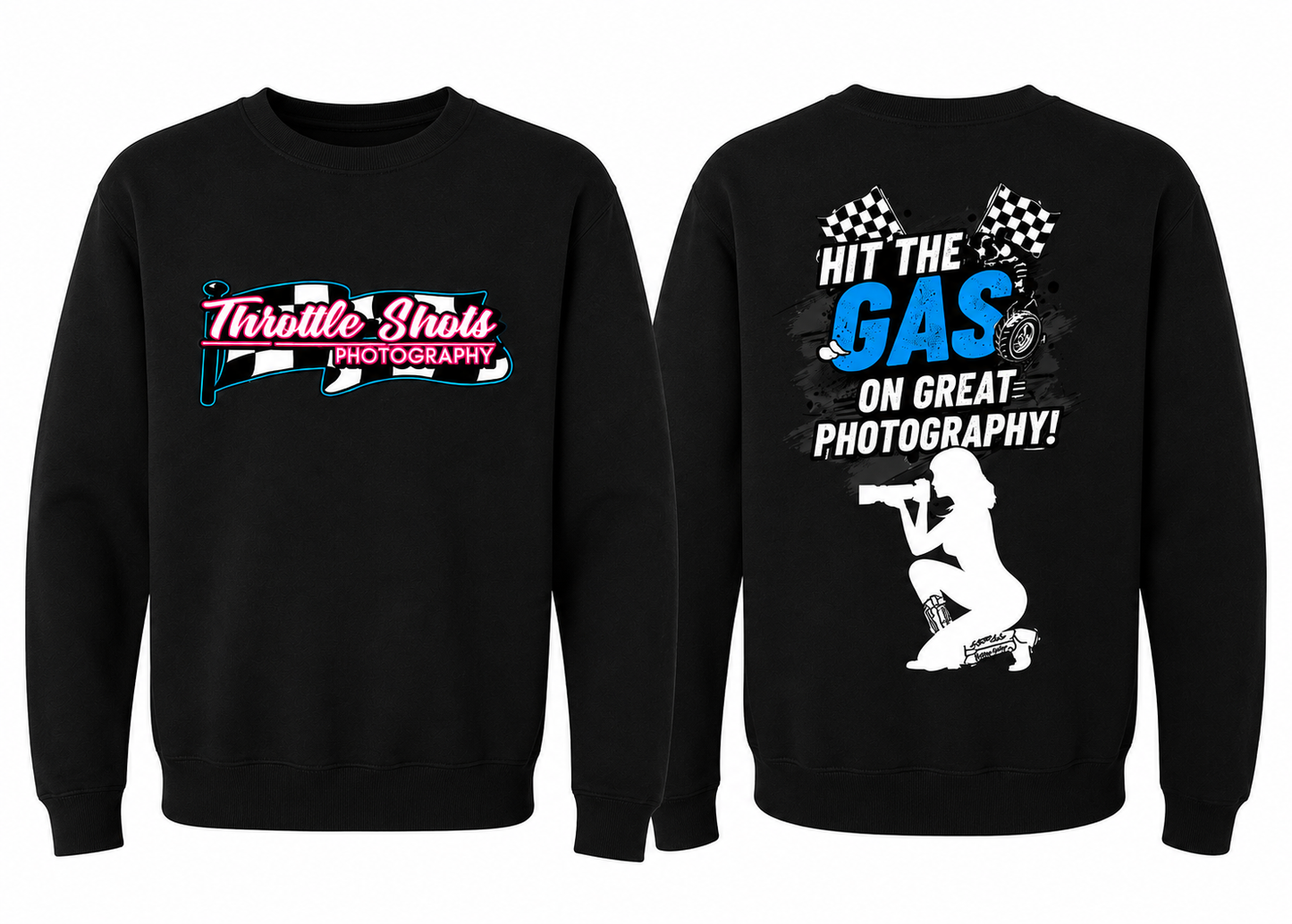 Throttle Shots Photography™ Port & Company Crewneck Sweatshirt