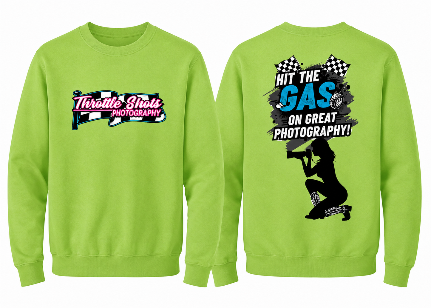 Throttle Shots Photography™ Port & Company Crewneck Sweatshirt
