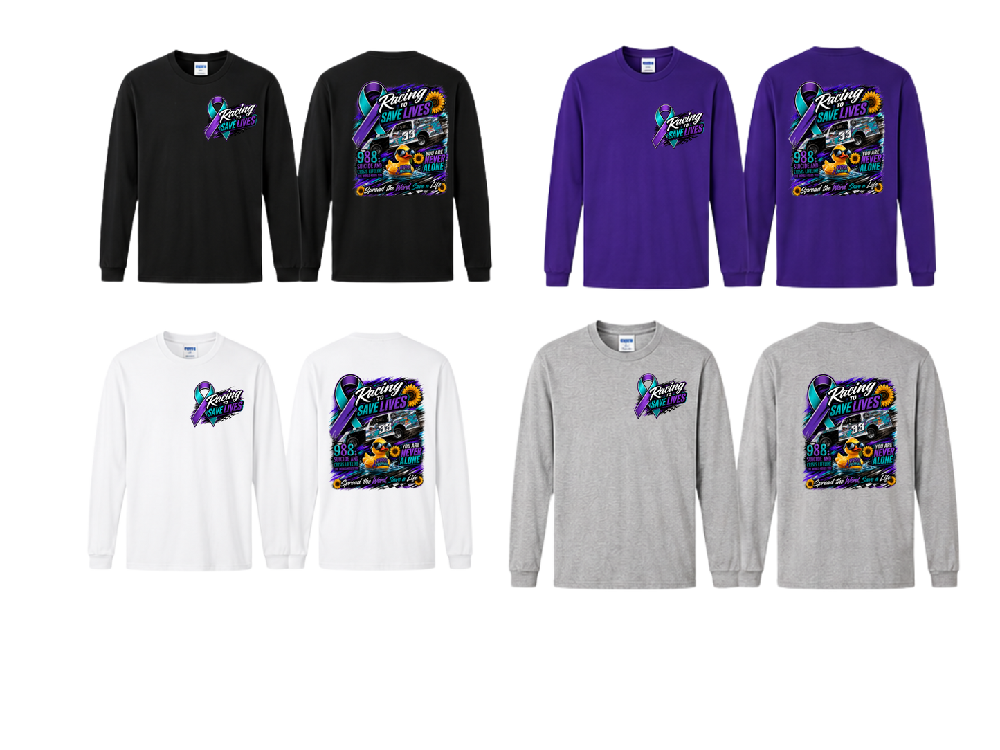 Racing to Save Lives Long Sleeve T-shirts